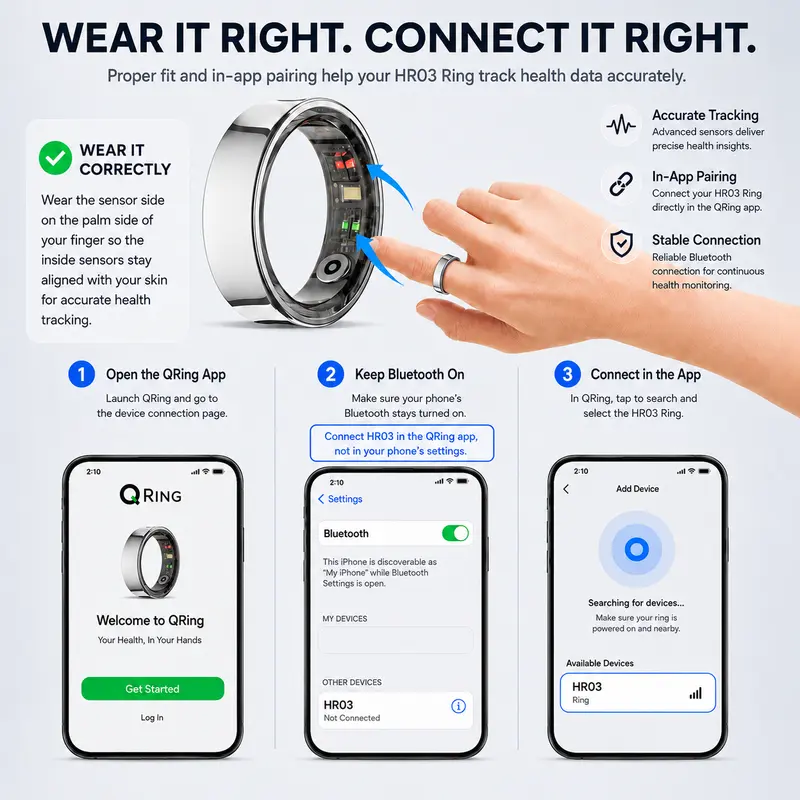 💍 HITIENX Smart Ring 3 – Sleep, Heart Rate & Activity Tracker | No Subscription, iOS & Android Compatible
