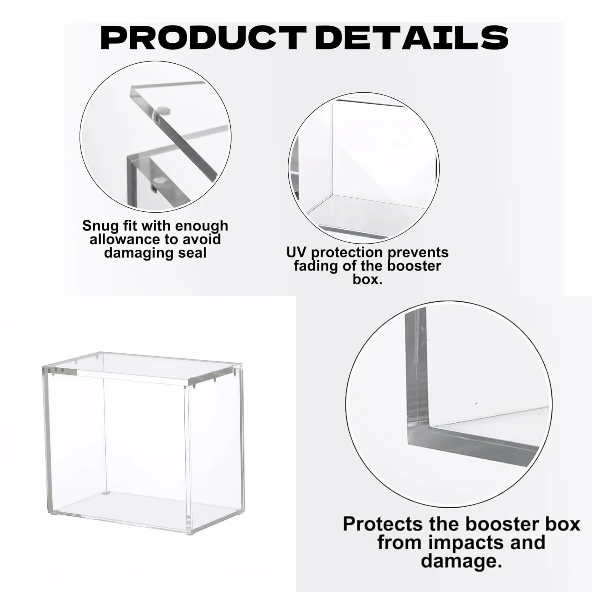 ✨ Cartivoe™ Clear Acrylic Trading Card Display Box – Premium Dustproof Collector Storage Case for Pokémon, Sports Cards & TCG Collections