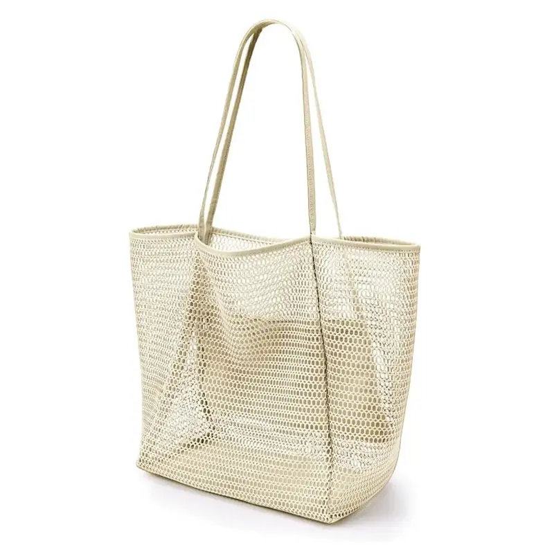🌴 Cartivoe™ Summer Mesh Beach Tote Bag – Lightweight Woven Beach Bag with Inner Pouch | Large Capacity Waterproof Summer Handbag for Beach, Travel & Holidays
