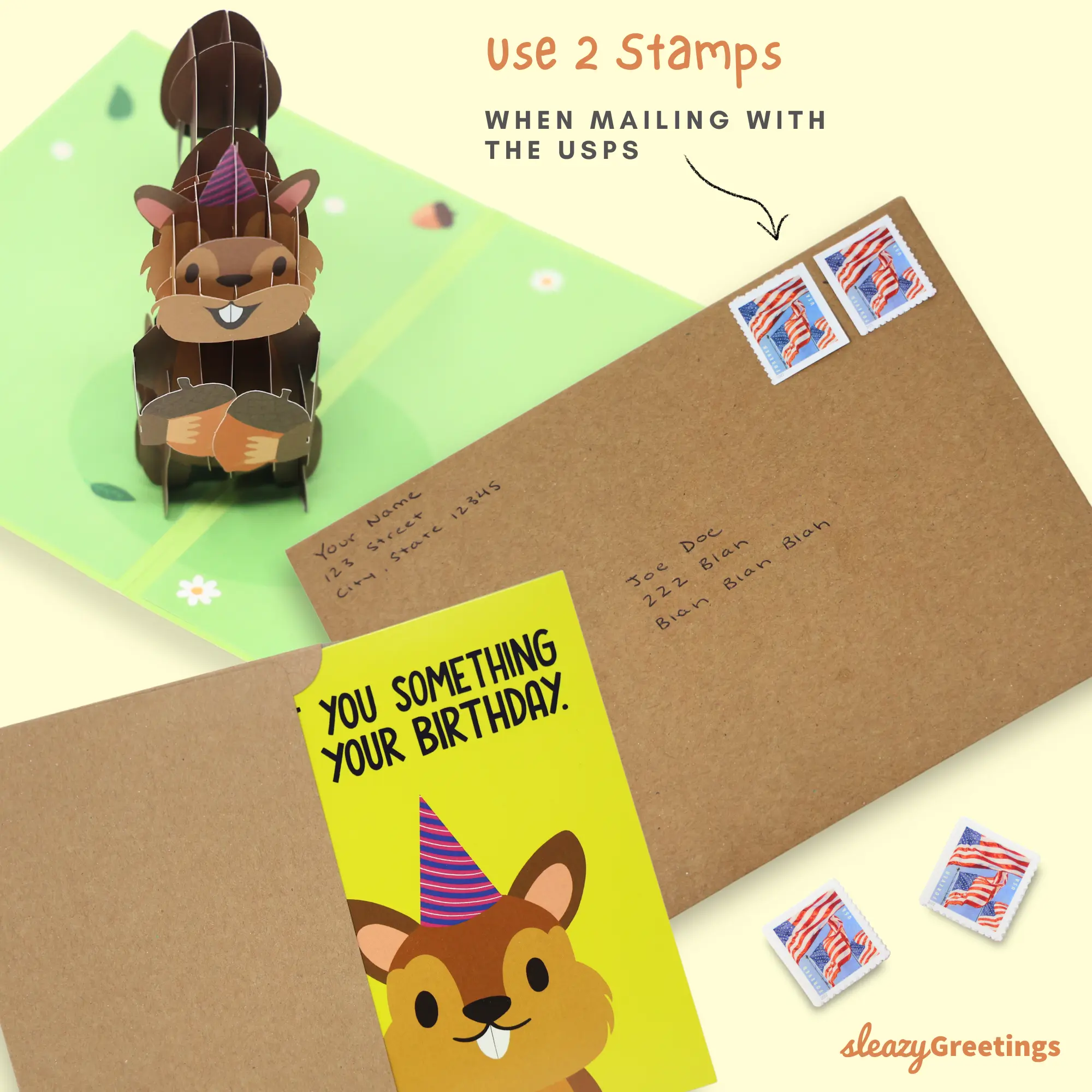 Sleazy Greetings Humorous Birthday Card, Office Stationery Cartoon & Playful Greeting Card, Sleazy Theme for Him/Her, Ideal for Birthday Wishes, Cartoon Greeting Cards, Playful Greeting Cards