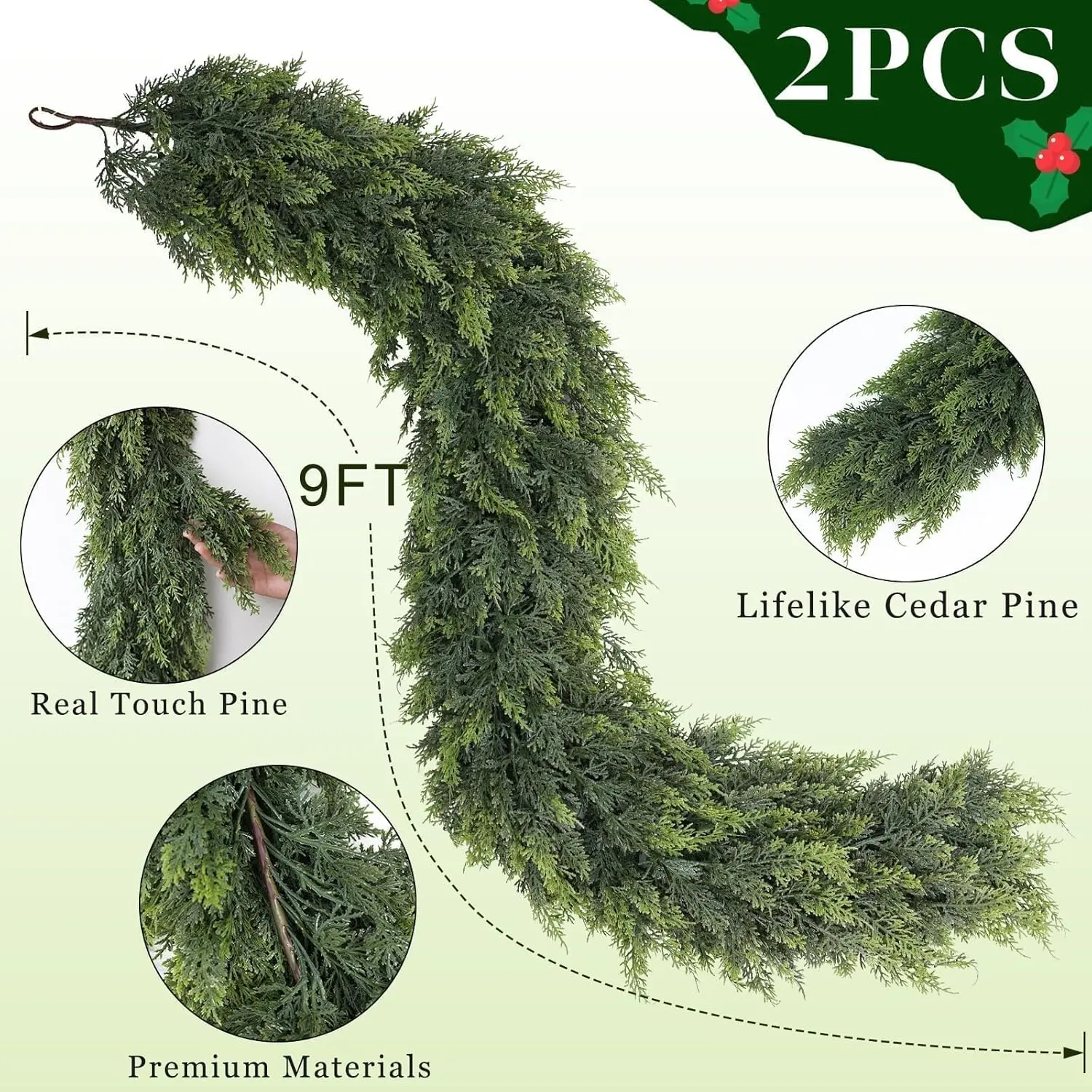 Premium Artificial Christmas Garland – Create a Warm & Cozy Holiday Home