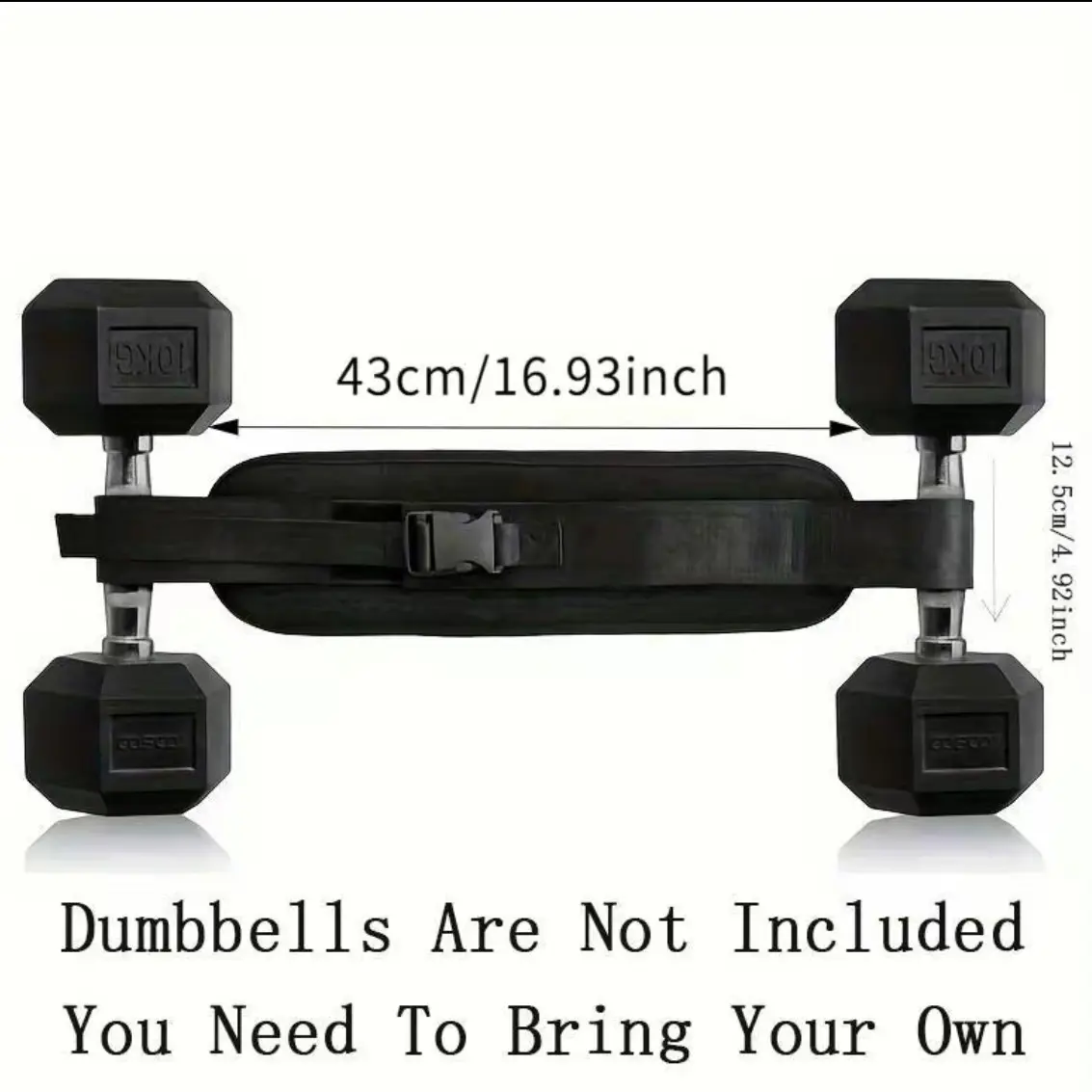 Adjustable Weighted Belt with Extra Cushioning - Lightweight Glute Workout Equipment for Home Hip Thrusts, Kettlebell Training & Butt Shaping, Isolates Hip Muscles, Compatible with Dumbbells & Push-Pull Resistance Rollers
