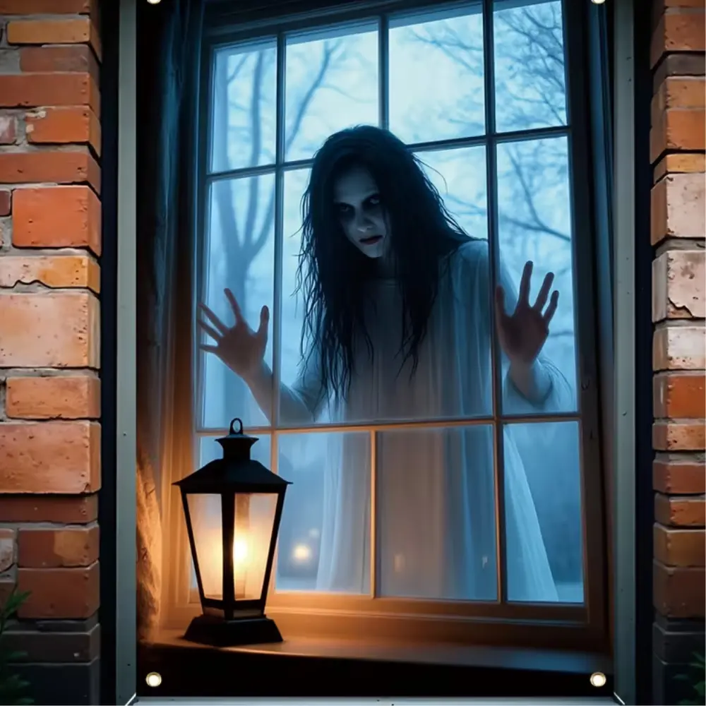 Halloween Blackout Curtains Polyester Shower-Style Panels