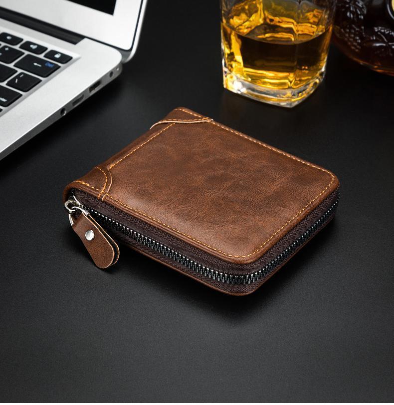 2025 New Men's Bifold Wallet - PU Leather, Retro Style Short Mens Wallet, Zipper Card Holder, Coin Storage Money Bag, Men's Accessories, Do Not Wash, Summervibes backtoschool 2025 New Men's Bifold Wallet - PU Leather, Retro Style Short Mens Wallet, Zipper Card Holder, Coin Storage Money Bag, Men's Accessories, Do Not Wash, Summervibes backtoschool