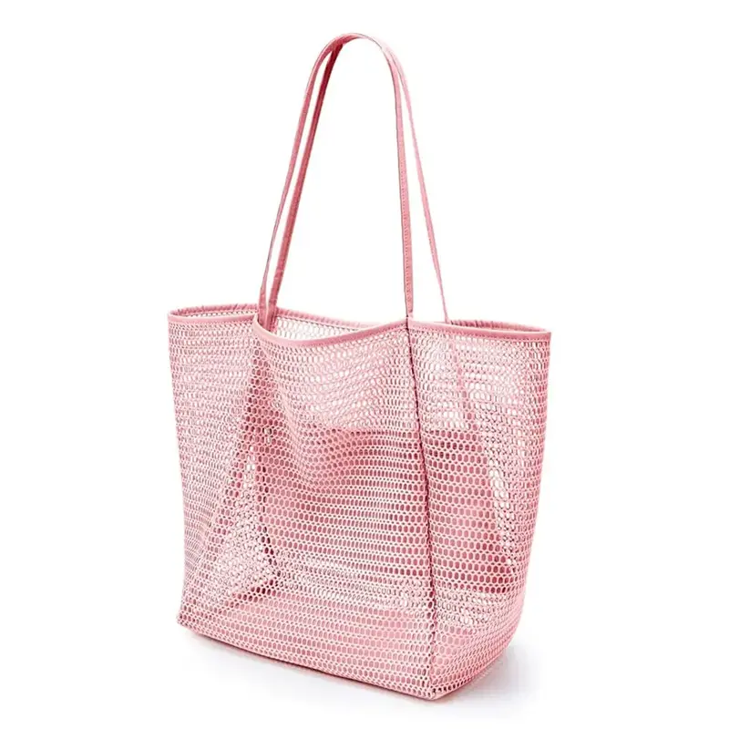 🌴 Cartivoe™ Summer Mesh Beach Tote Bag – Lightweight Woven Beach Bag with Inner Pouch | Large Capacity Waterproof Summer Handbag for Beach, Travel & Holidays