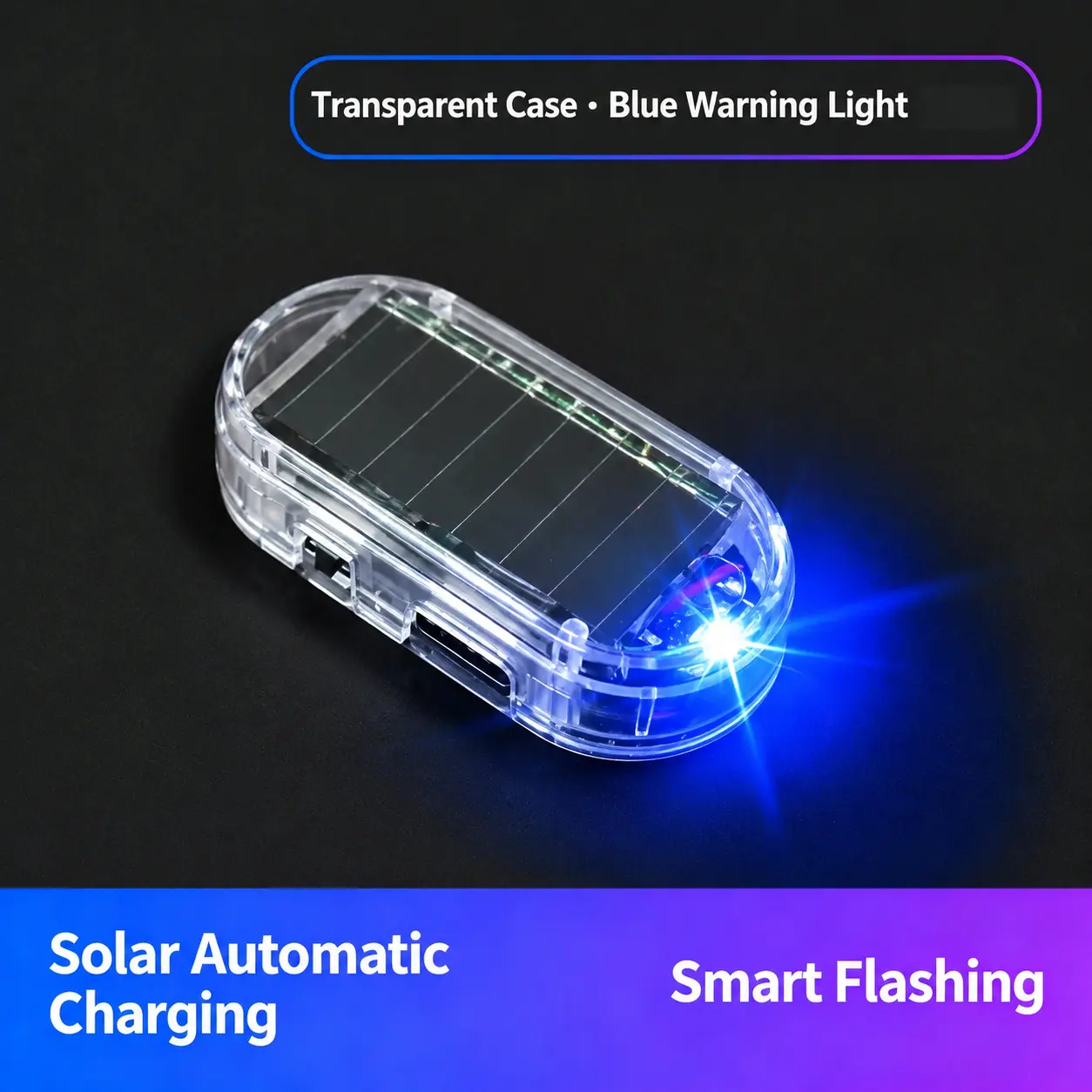 🚗 Cartivoe™ Solar Smart Car Warning Light – Wireless LED Security Indicator with Auto Light Sensor for Vehicle Protection