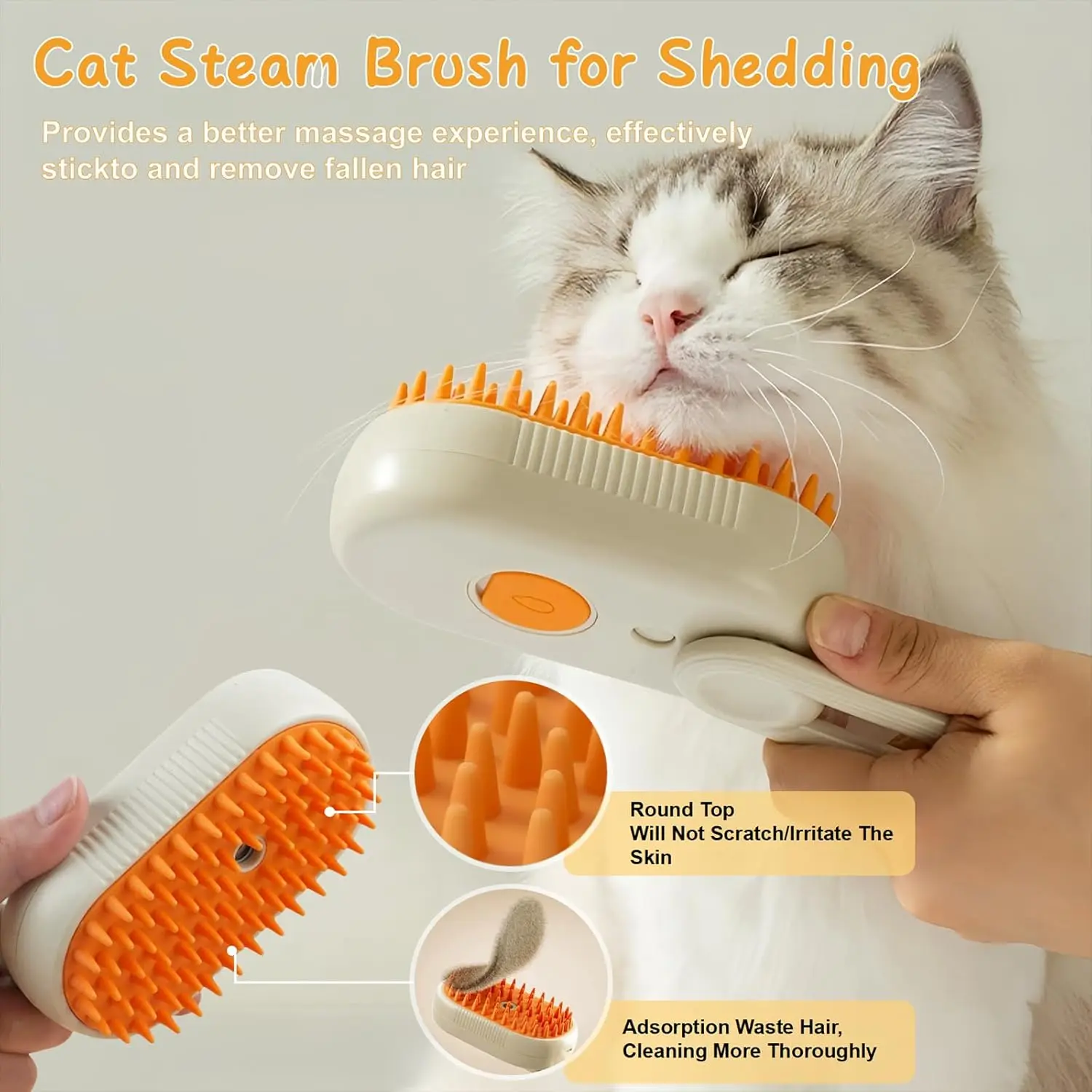🐾 cartivoe™ 3-in-1 Cool Mist Pet Grooming Brush 💨✨ – Deshedding, Massage & Gentle Coat Care for Cats & Dogs 🐱🐶