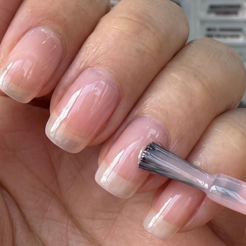 Tinovo Uno Logo Nail Strengthener - Strengthening Nail Polish, Natural Pink/LED Gel Polish, Quick-Drying & Long-Lasting Shine, No Lamp Required, Alcohol-Free Formula, Suitable for Weak Nails, 12ml, Nail Care Solution, Manicure, Nail Products