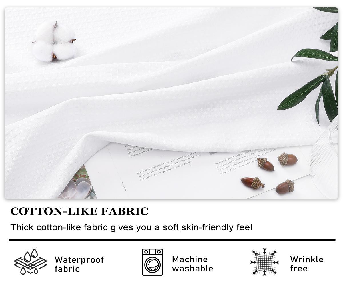 Premium No Hook Washable Waffle Weave Shower Curtain Set, Heavy Duty Double Layer with Snap-in Detachable Waterproof Liner & Mesh Window, Modern Bathroom Accessory for Hotel, Salon, Dector, Household Items, bathroom curtains, Cortina de ba&ntilde;o sin ganchos