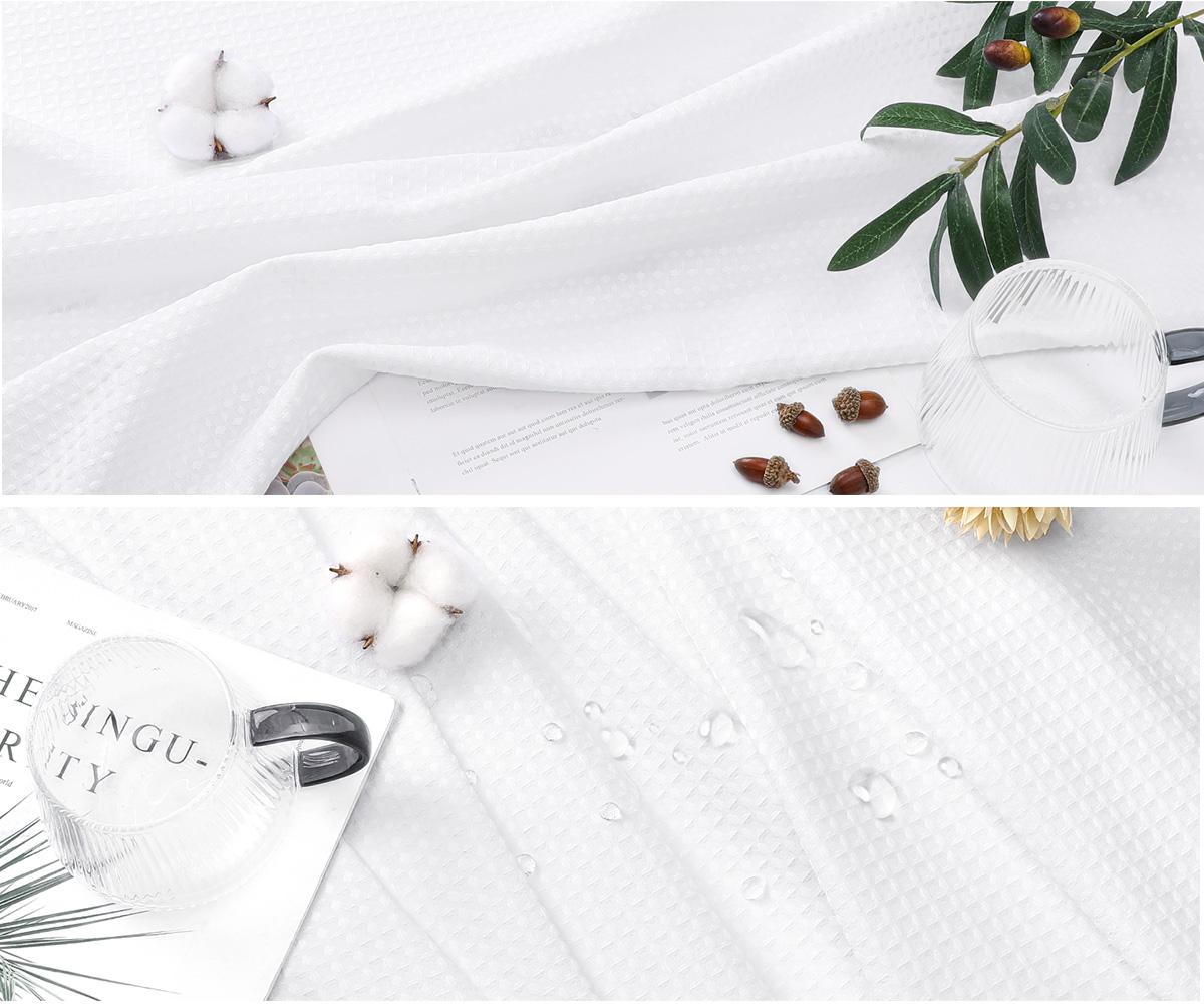 Premium No Hook Washable Waffle Weave Shower Curtain Set, Heavy Duty Double Layer with Snap-in Detachable Waterproof Liner & Mesh Window, Modern Bathroom Accessory for Hotel, Salon, Dector, Household Items, bathroom curtains, Cortina de ba&ntilde;o sin ganchos