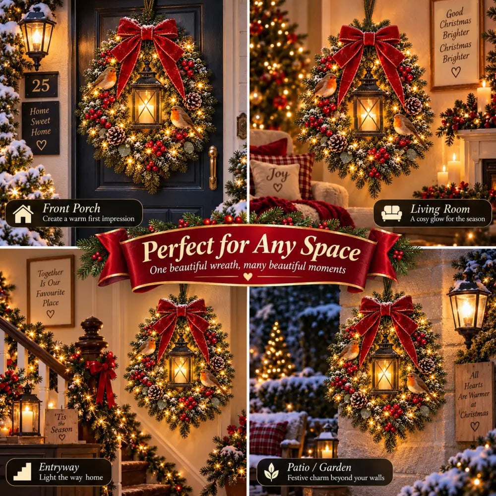 🔥Last Day 49% OFF✨Good Omens Wreath Light with Cardinals