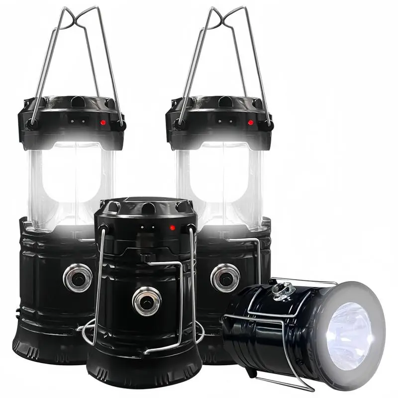 Cartivoe™ 4-Pack Collapsible LED Camping Lanterns with Solar & USB Charging 🔦☀️