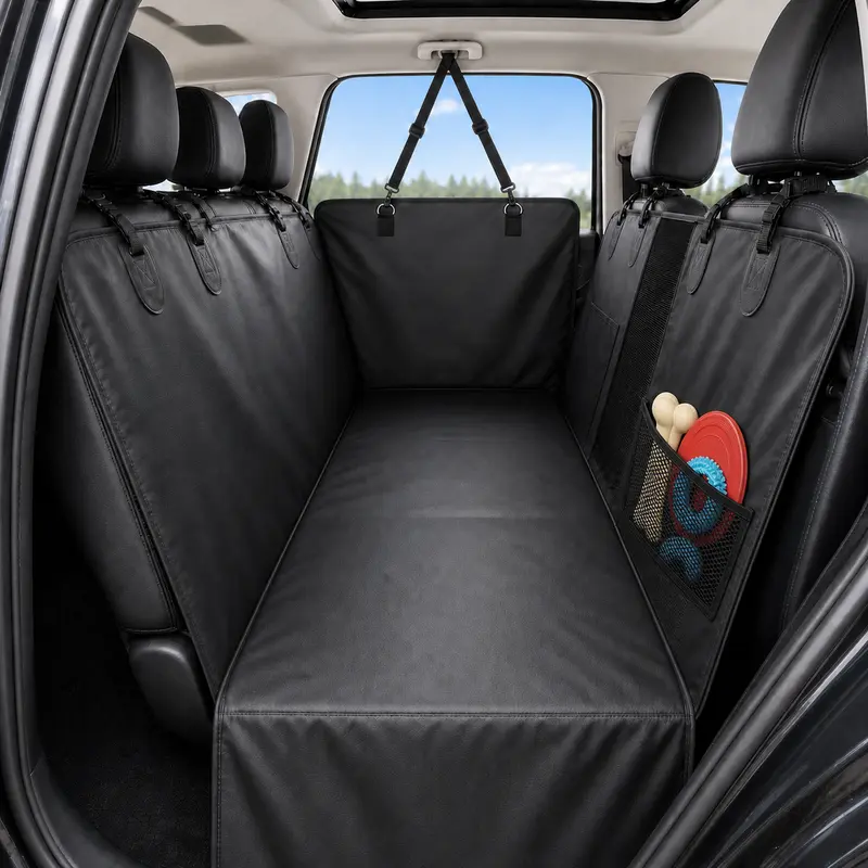 🐶 Hard-Bottom Dog Back Seat Extender & Waterproof Car Seat Cover
