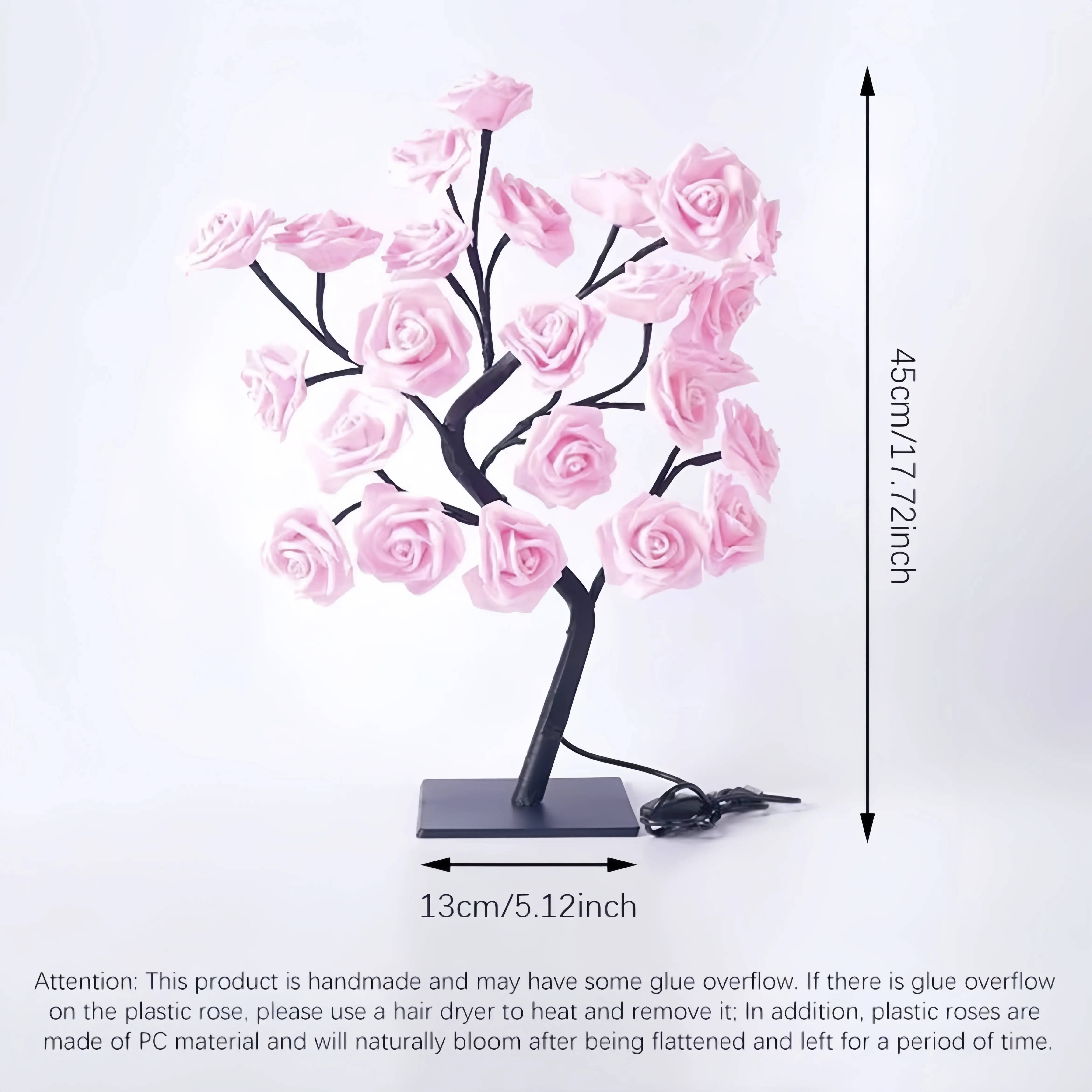 Rose-Shaped USB Night Light and Table Lamp for Home Decor