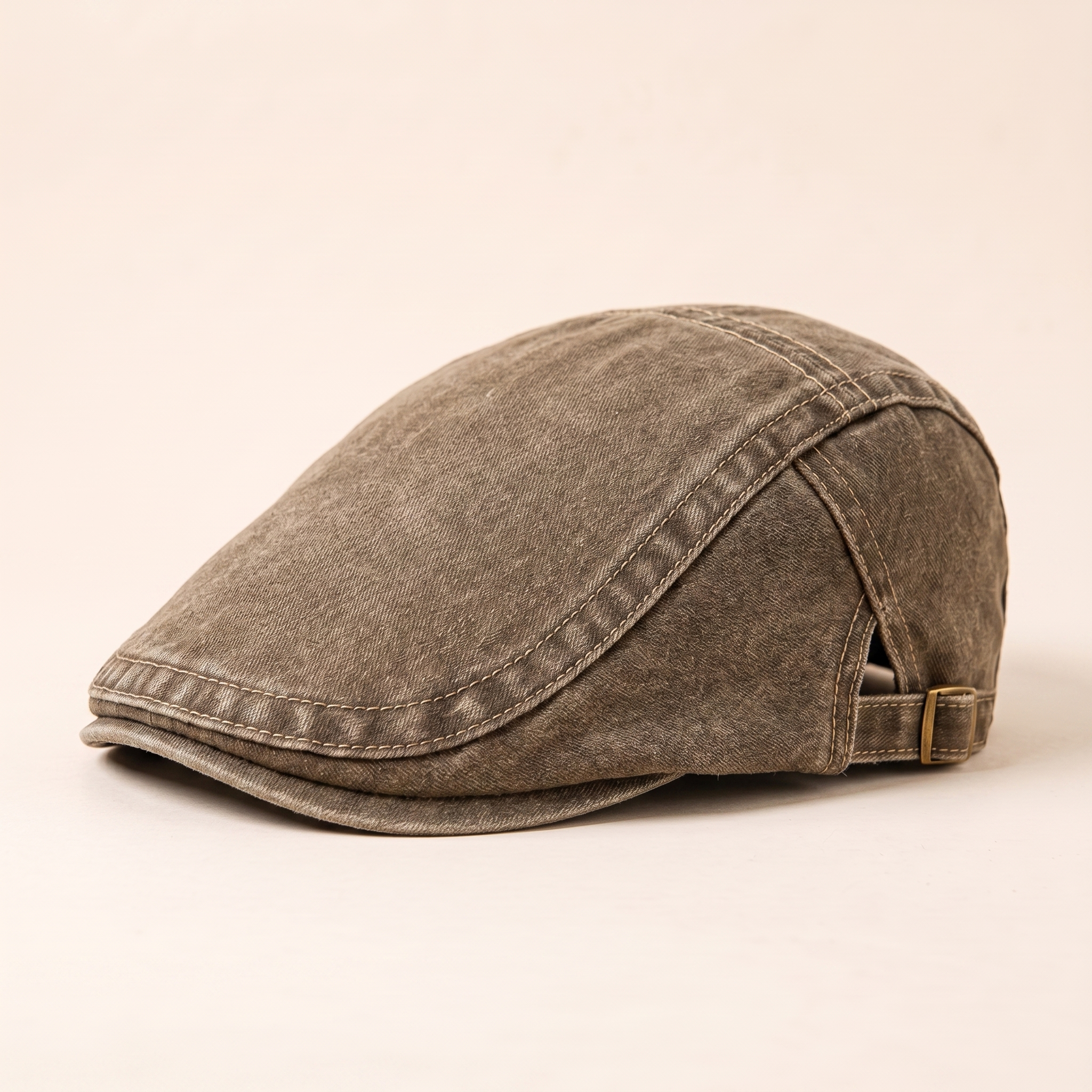 Cartivoe™ Men’s Vintage Washed Denim Flat Cap – Adjustable Classic Ivy Driving Hat 🧢