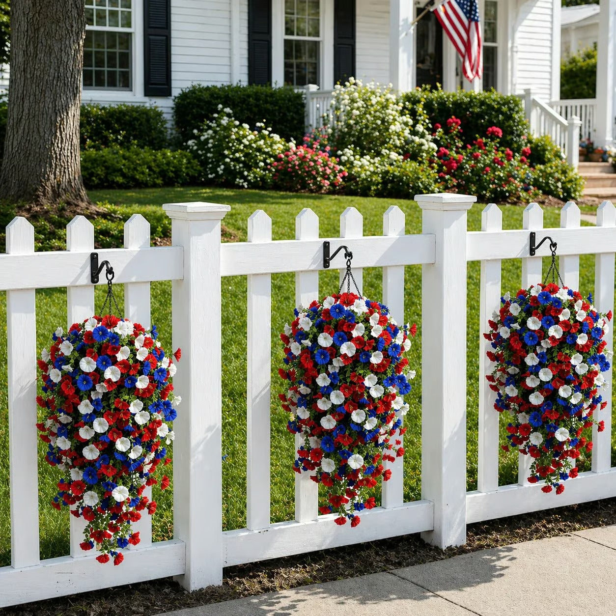 ⚡ Over 50,000 Sold!🎉 Pre-Lit Patriotic Artificial Flower Set - Honor America's 250th Anniversary