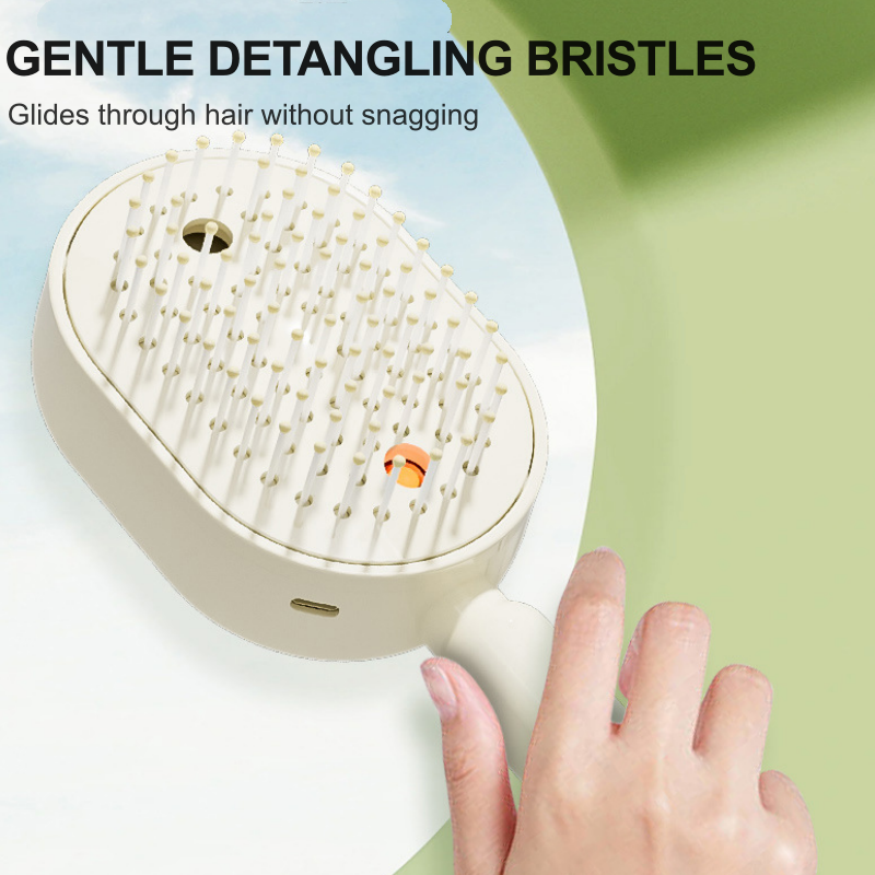 🥳2026 HOT SALE🥳💞50K+ SOLD!💆‍♀️🔘50% OFF! Electric Hairbrush with Spray & Massage – Gentle detangling, nourishing mist. Soft bristles, one‑key clean. ✨🪮