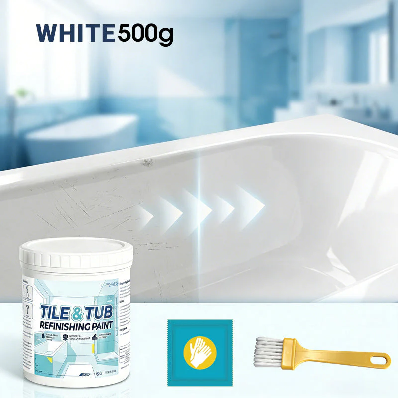 🥳2026 HOT SALE🥳💞50K+ SOLD!🛁🎨 50% OFF! Tile & Tub Refinishing Paint Kit – Waterproof, anti‑slip finish. Covers stains & cracks. Easy DIY, no pro needed. ✨🛡️