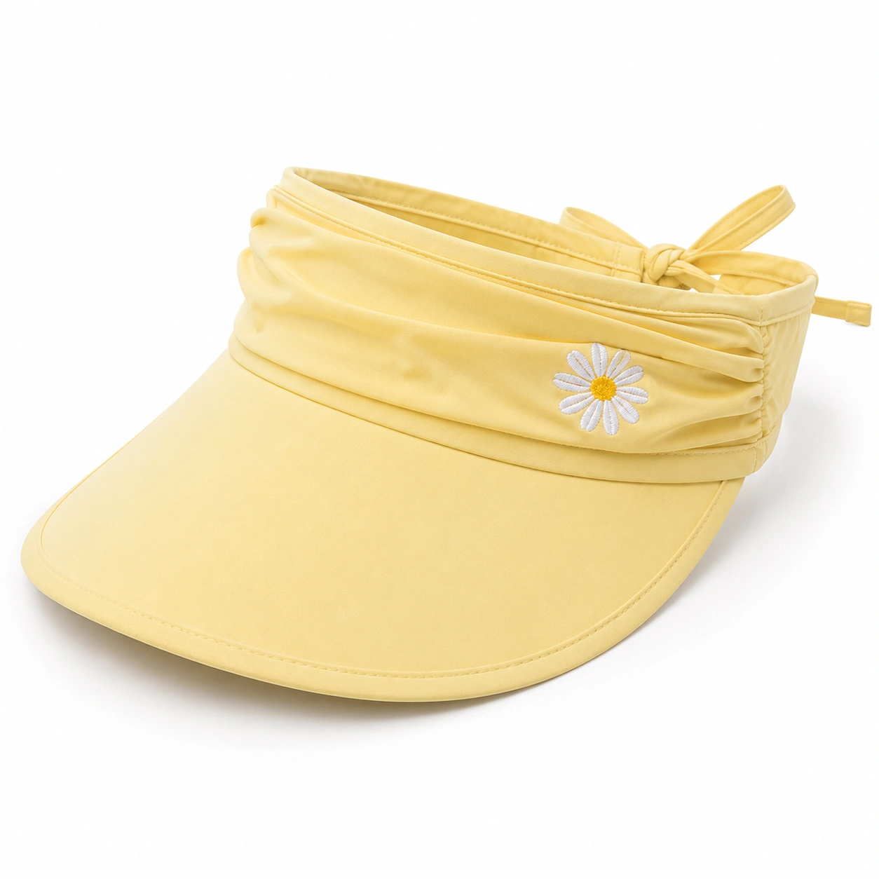 Visière Jaune avec Broderie de Marguerite-zanverico
