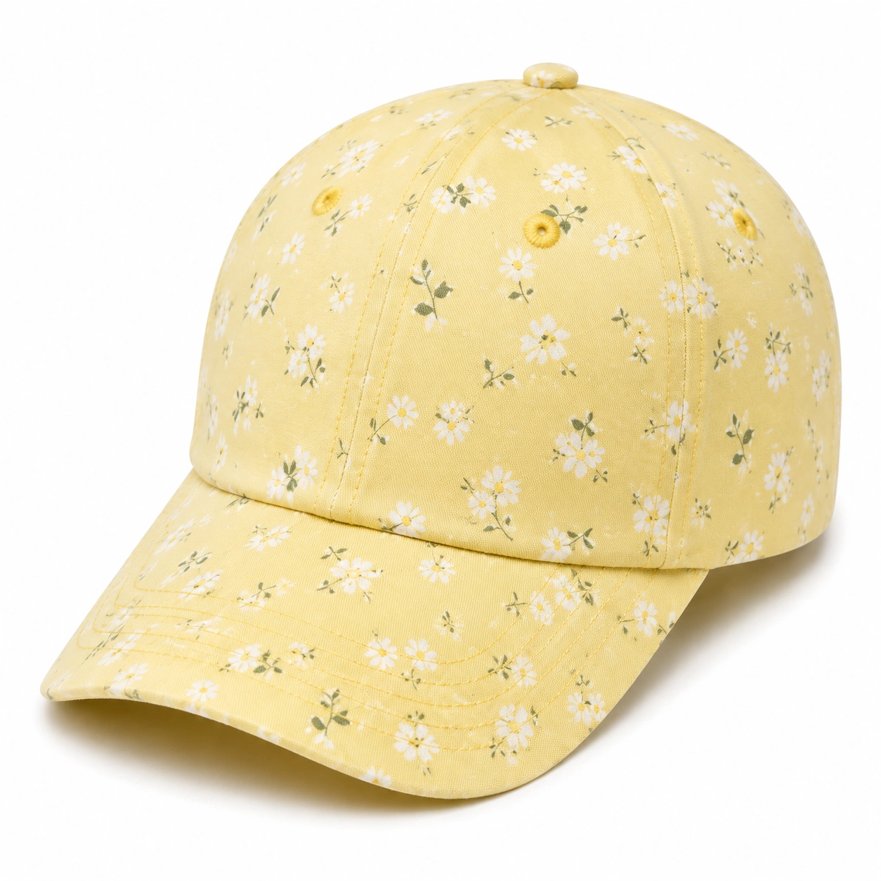 Casquette de Baseball Fleur Jaune Réglable-cozyverix