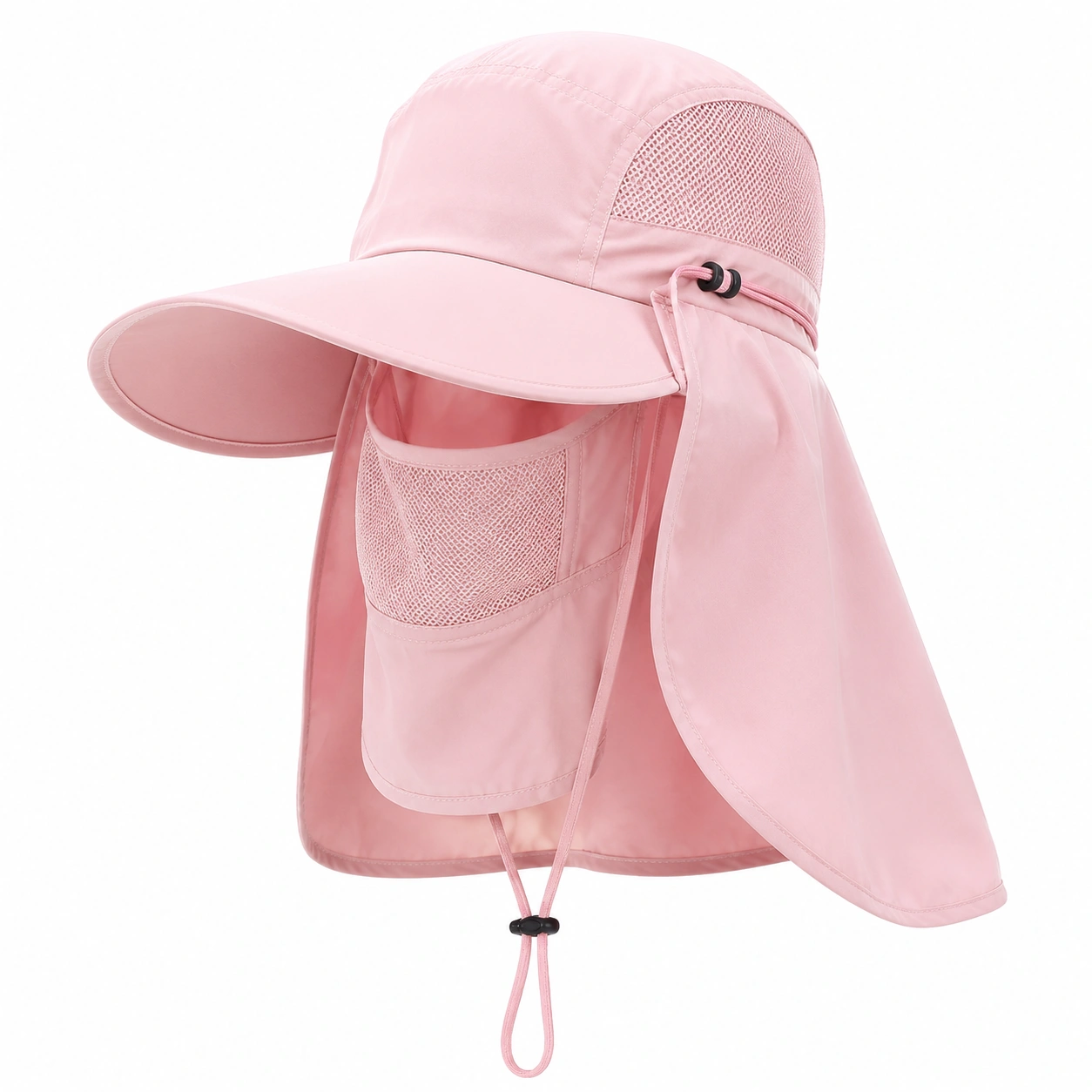Chapeau de Soleil Rose avec Protection UV pour Visage, Cou et Visage-cozyverix
