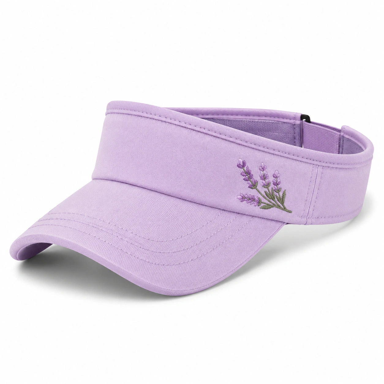Visière lavande avec broderie florale-cozyverix