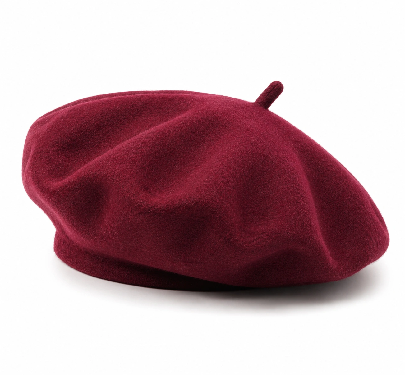 Béret classique bordeaux pour adultes-cozyverix