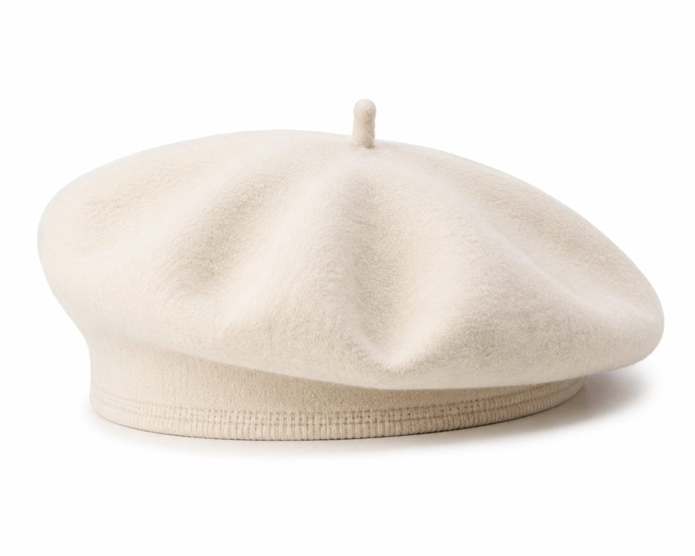 Béret classique blanc cassé-cozyverix