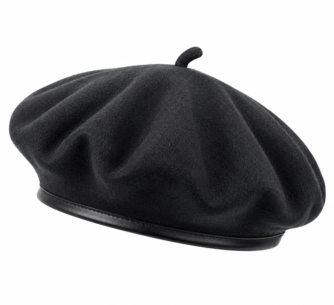 Béret Classique Noir Élégant-cozyverix