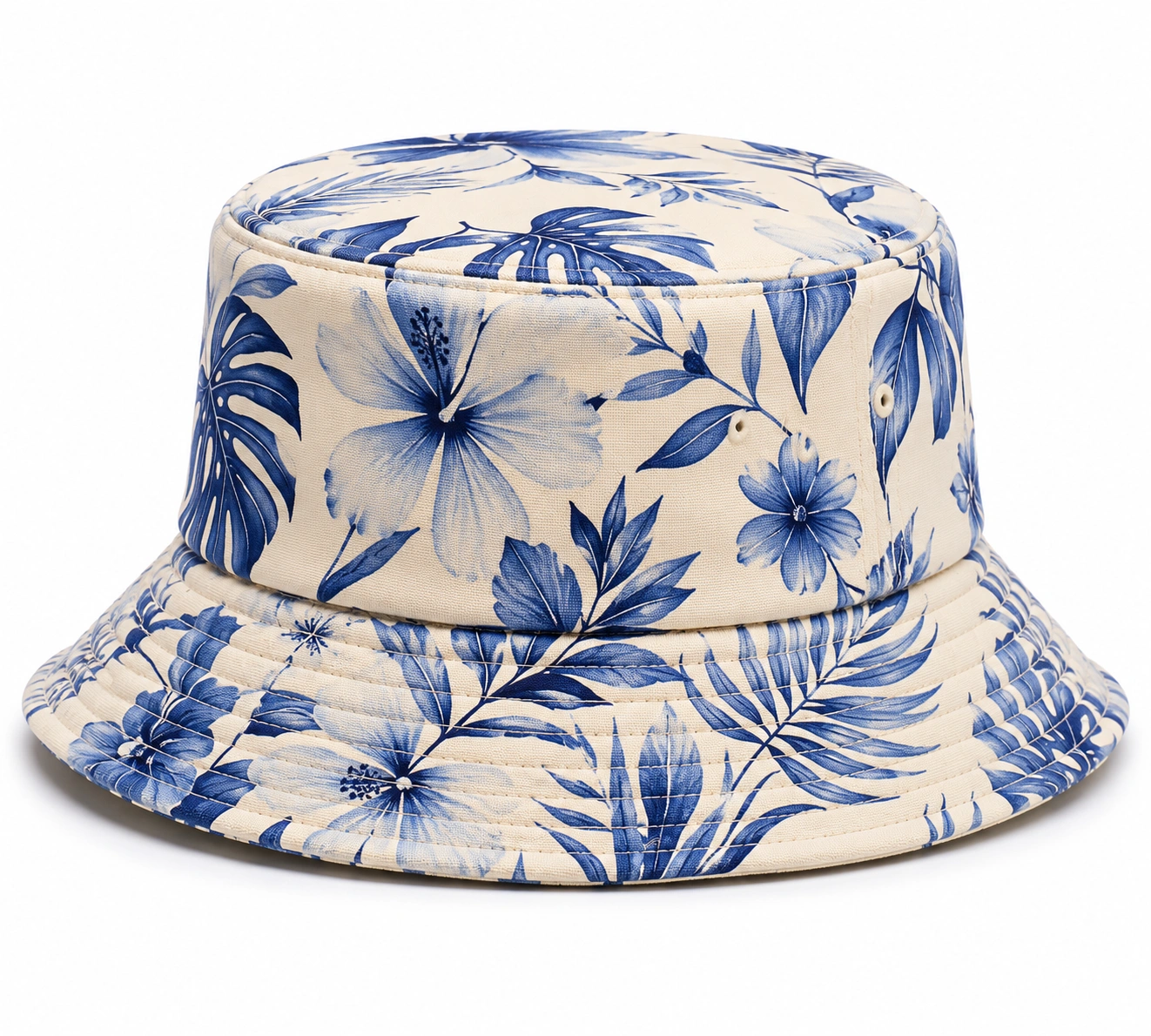 Bob avec Imprimé Floral Bleu et Beige-cozyverix