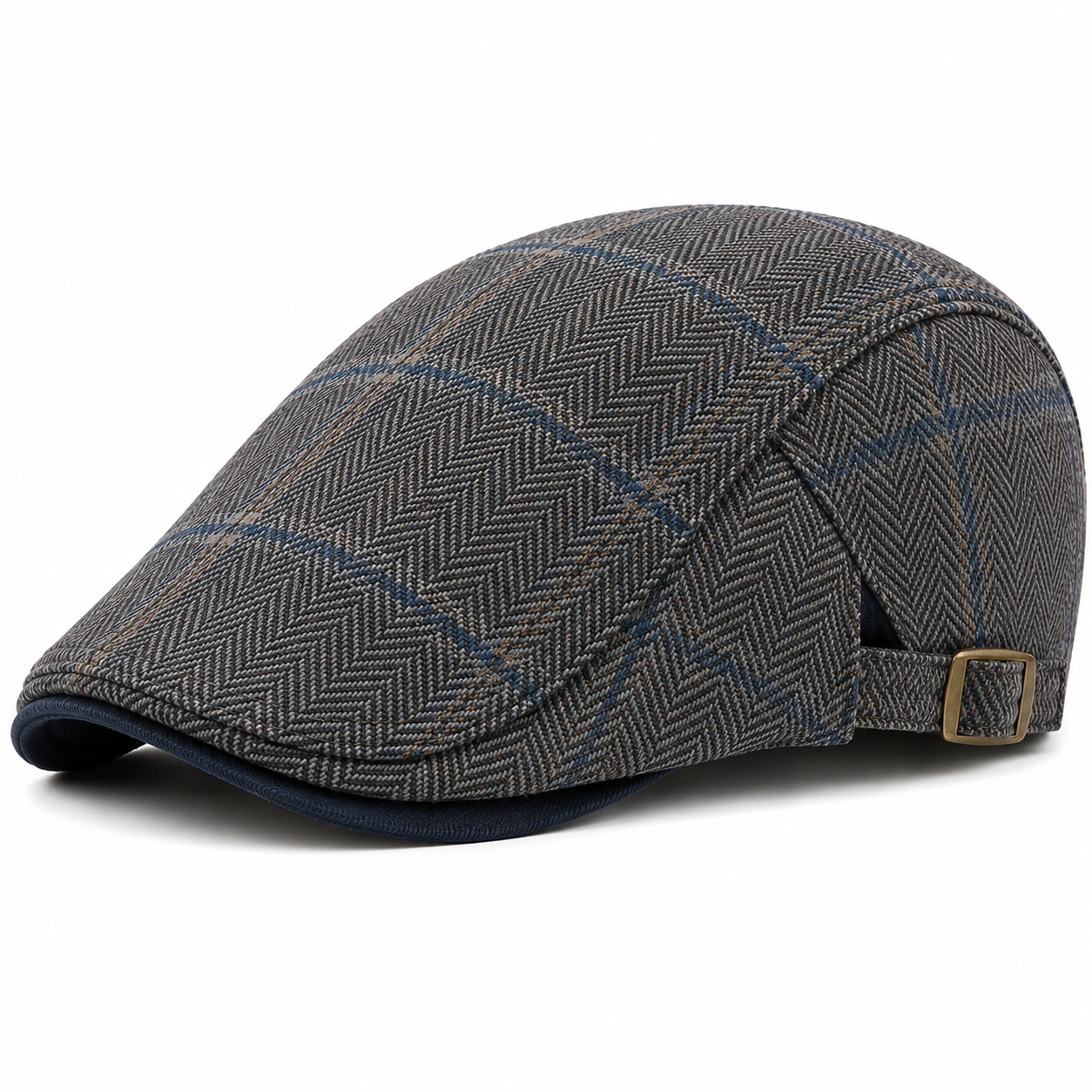 Casquette plate ajustable à chevrons gris-cozyverix