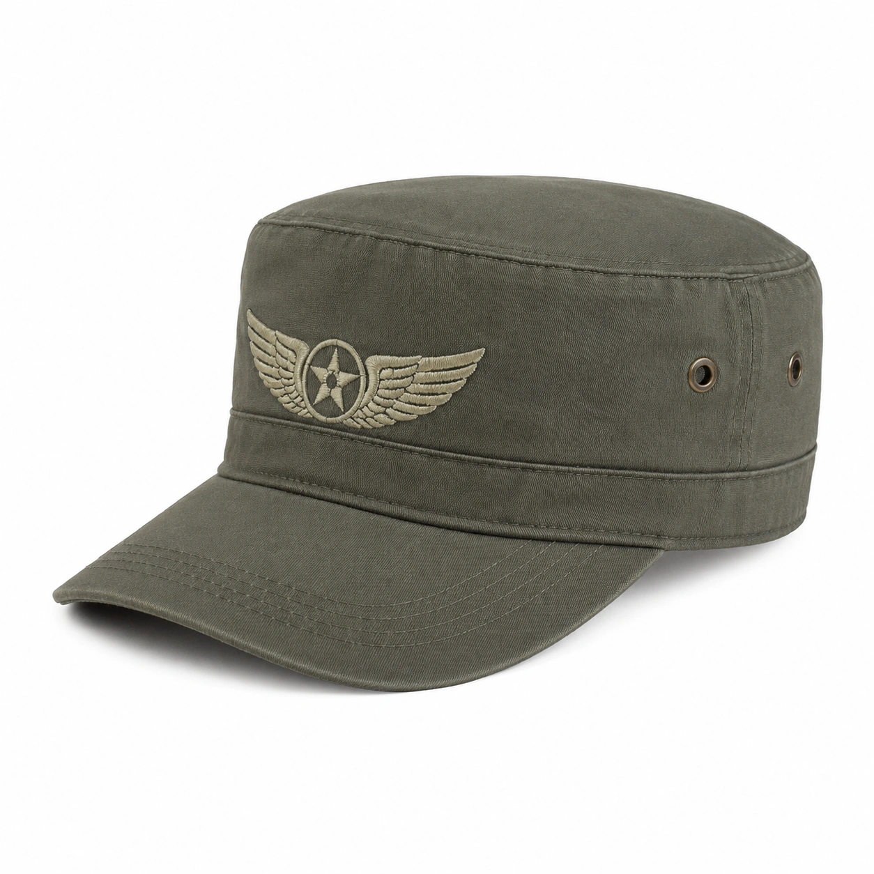 Casquette Militaire Kaki avec Broderie Ailée pour Adultes-cozyverix