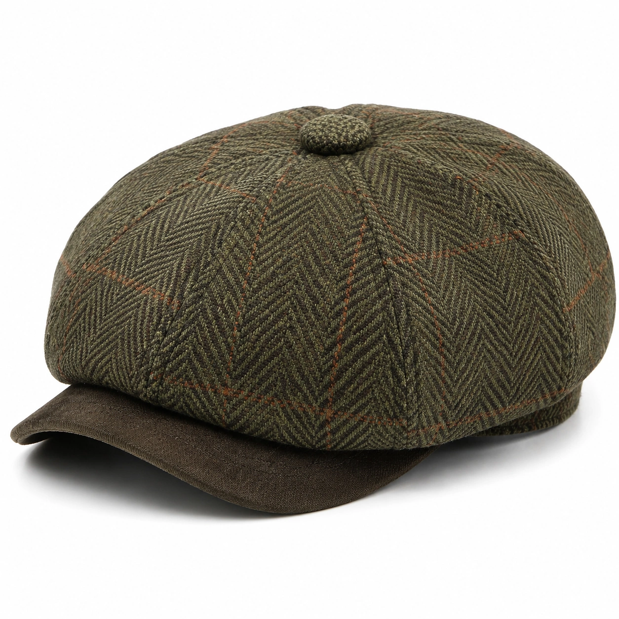 Casquette Gavroche Rétro Vert Olive-cozyverix