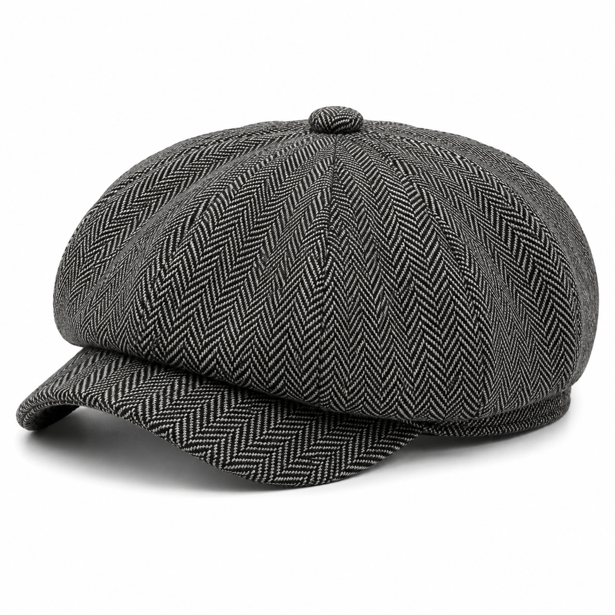 Casquette Gavroche Noire à Chevrons-cozyverix