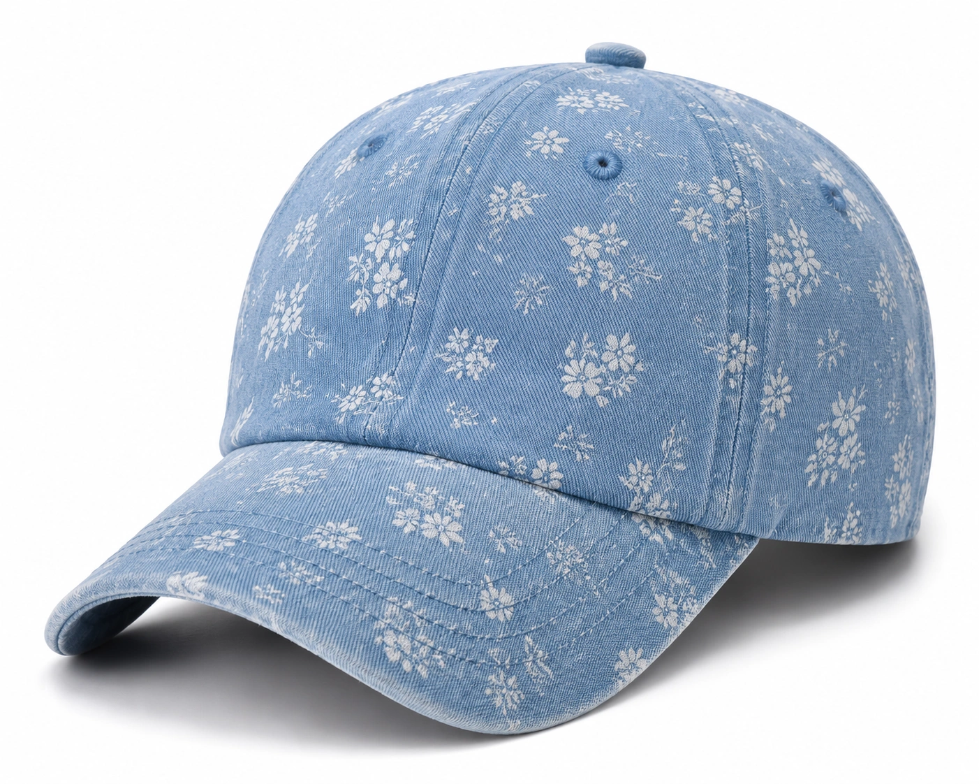 Casquette à motif floral bleu ciel-ulqorvexi