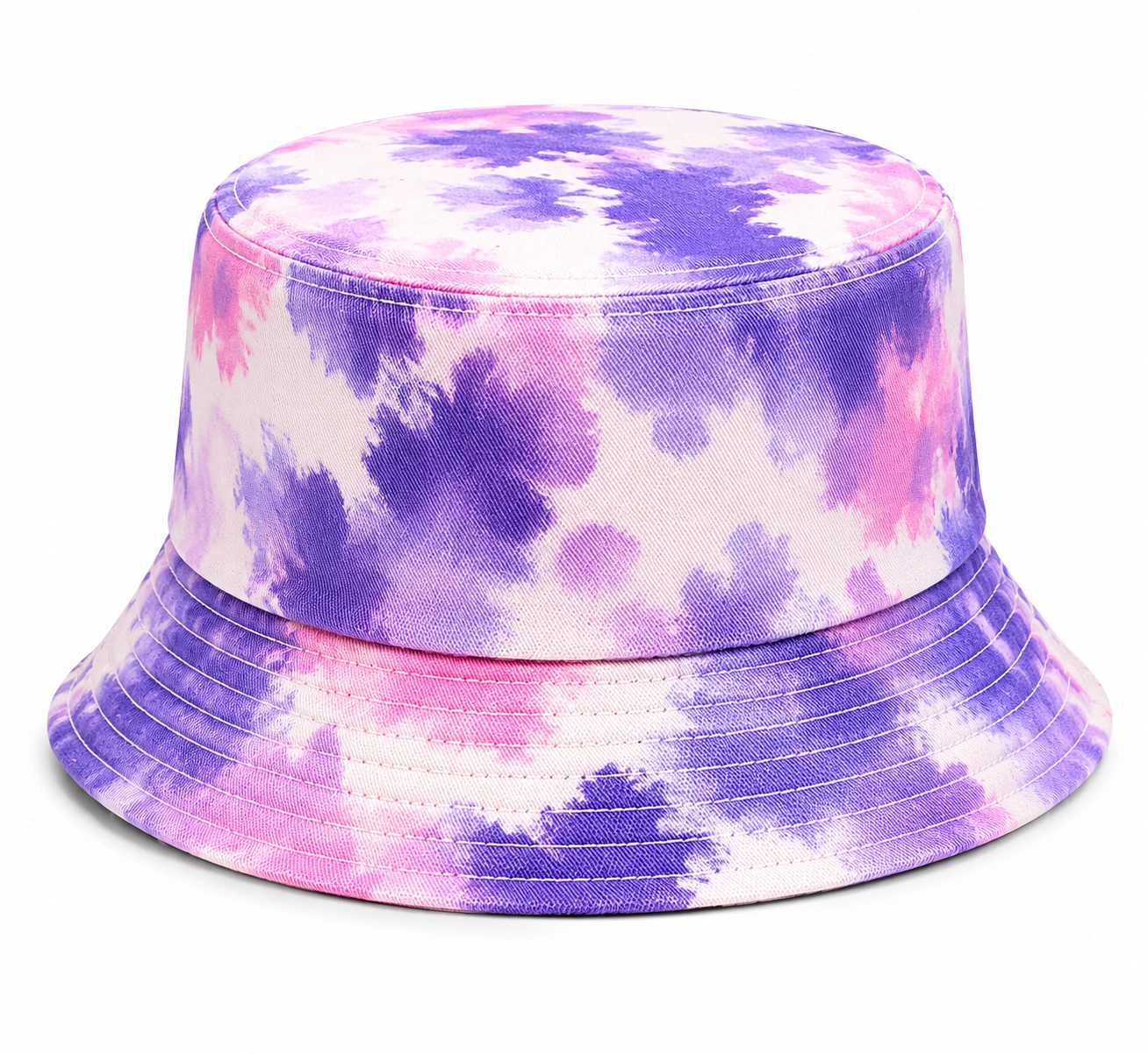 Chapeau Bob Tie-Dye Violet et Rose Unisexe-ulqorvexi
