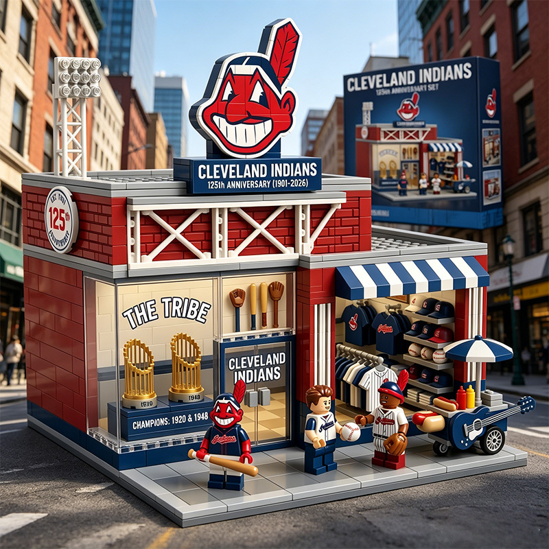Relive the Baseball Legend! Retro Baseball Stadium Fan Shop Building Block Set