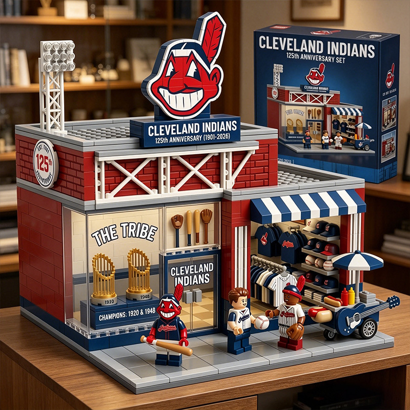 Relive the Baseball Legend! Retro Baseball Stadium Fan Shop Building Block Set