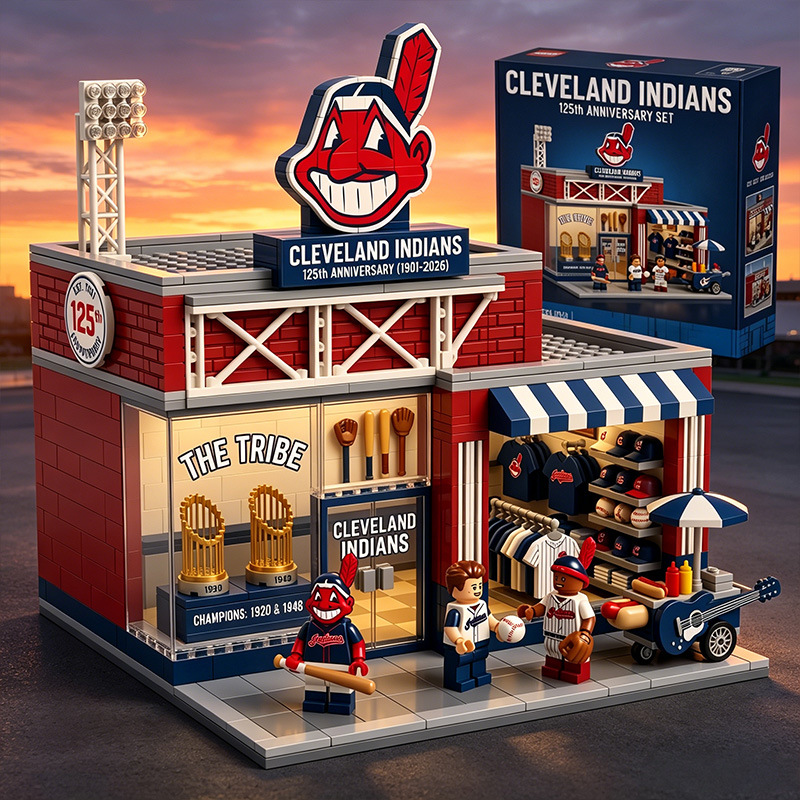Relive the Baseball Legend! Retro Baseball Stadium Fan Shop Building Block Set