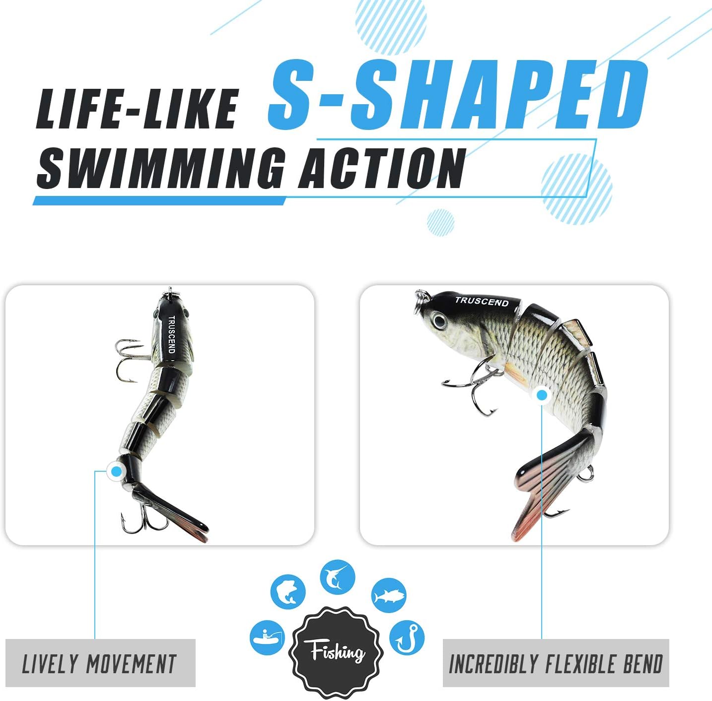 6-Segment Lifelike Fishing Lures