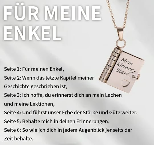 🎁2 kaufen, 1 gratis💗 Mein kleiner Sternenbuch-Anhänger für die Liebsten | Zeitloses Geschenk der Liebe an die Familie