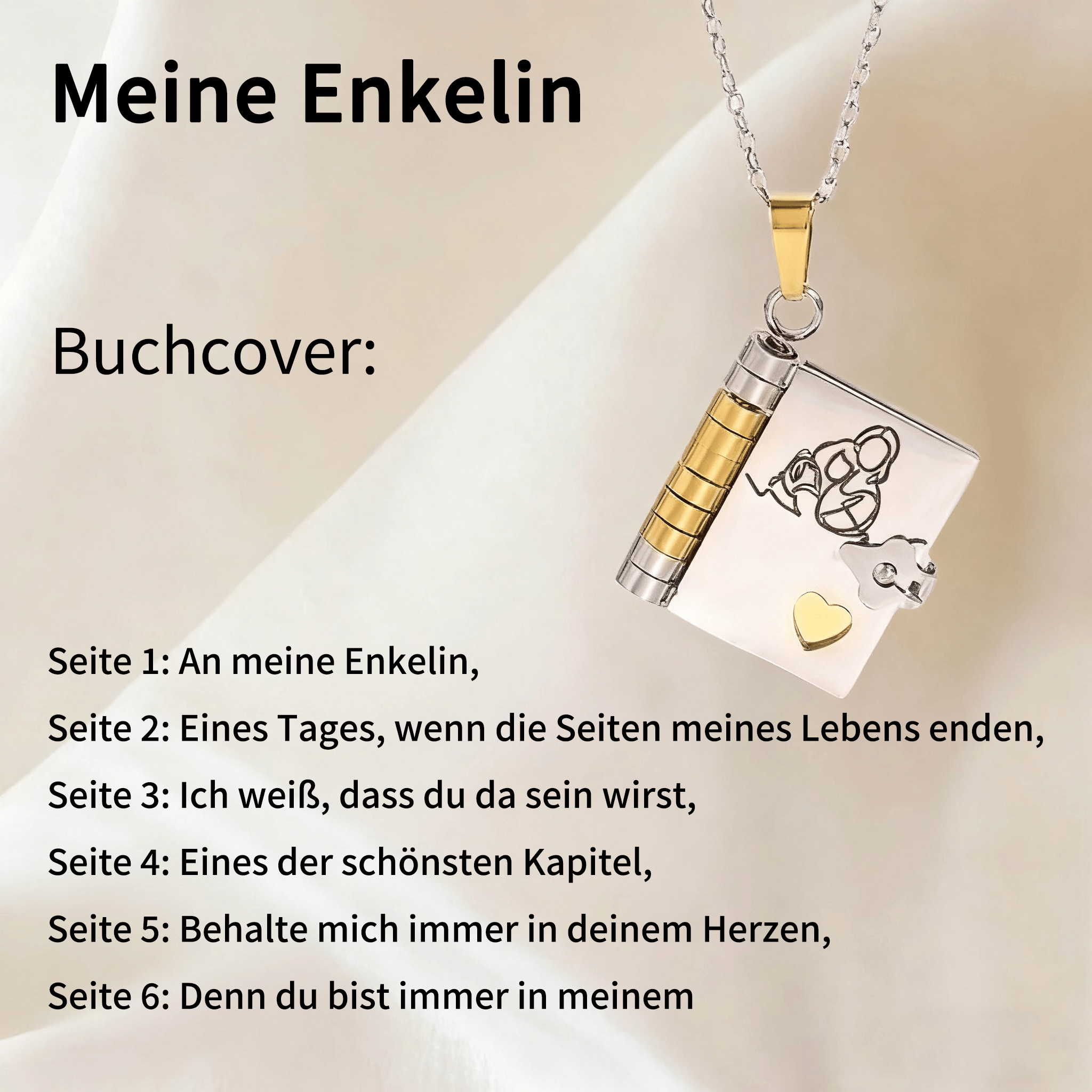 🎁2 kaufen, 1 gratis💗 Mein kleiner Sternenbuch-Anhänger für die Liebsten | Zeitloses Geschenk der Liebe an die Familie