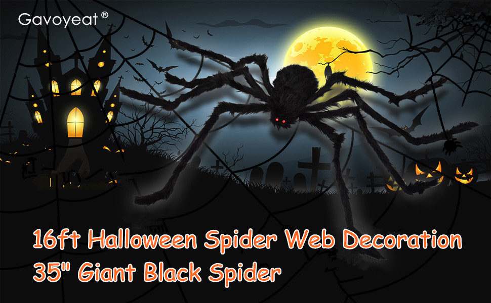 16 Ft Halloween Giant Spider Web