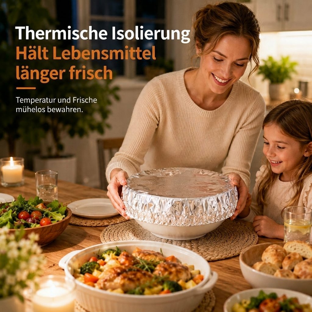 🍽️ Hitzespeichernd, waschbar & frischhaltend, unverzichtbar für die Küche