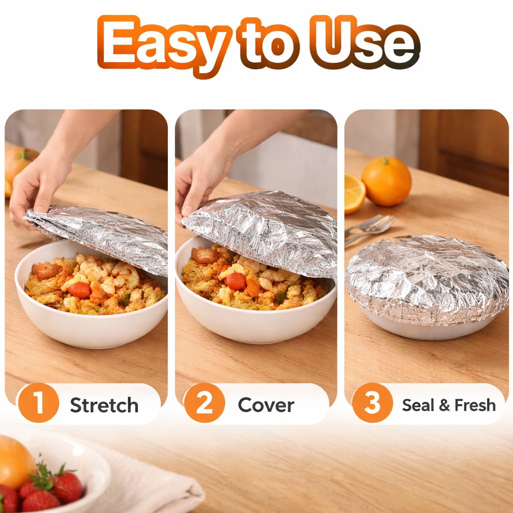 🔥Aluminum Foil Heat Shield Covers – No Plastic 🥘