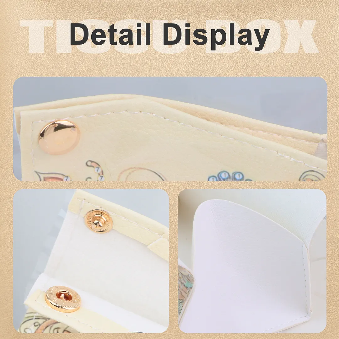 24cm DIY Diamond Painting Rhinestones Decorative Tissue Box Reusable Crystal Mosaic PU Tissue Holder for Home Car Desk D