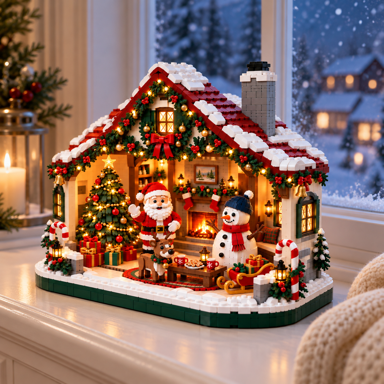 🎄 Cozy Christmas Cottage Building Set – Build Together, Create Memories & Display with Pride