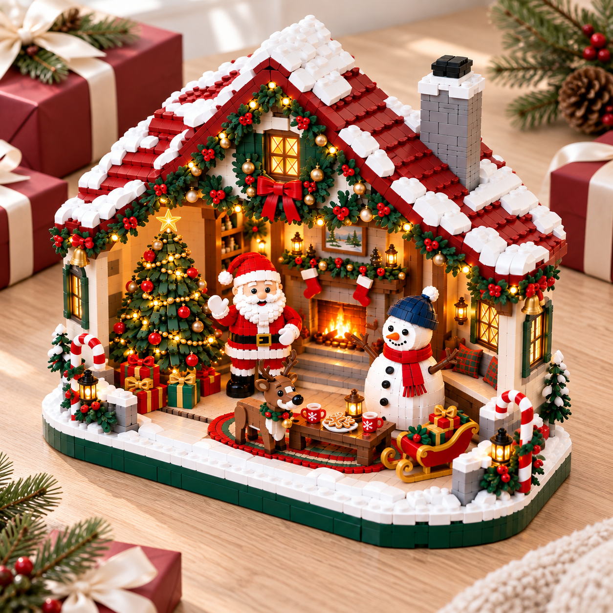 🎄 Cozy Christmas Cottage Building Set – Build Together, Create Memories & Display with Pride
