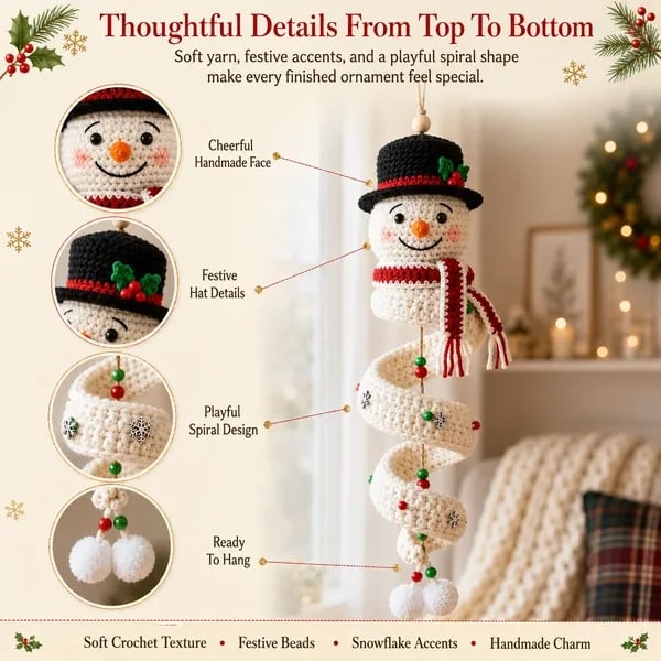 DIY Spiral Crochet Christmas Ornament Kit - image 4