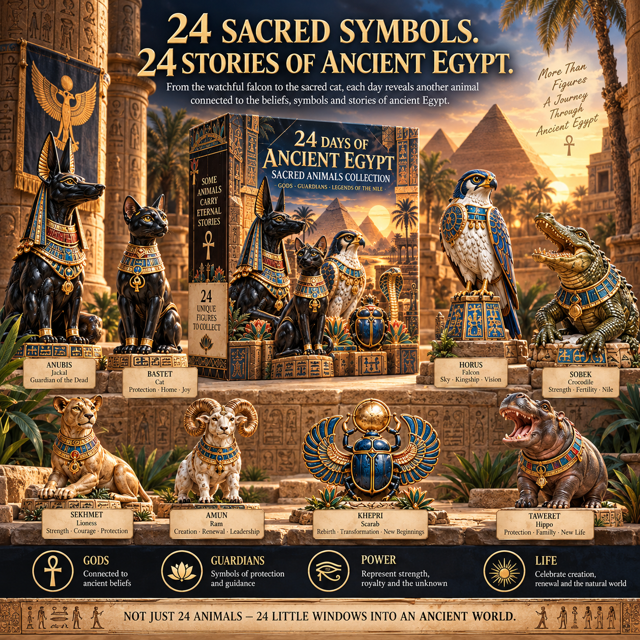 🐈‍⬛🏺 Secrets of Ancient Egypt™ – 24 Sacred Animals, Guardians & Symbols to Discover and Collect - image 2